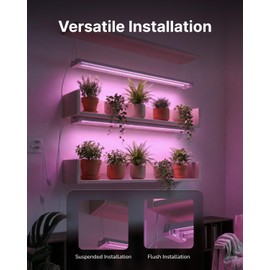 Sunco 4FT LED Grow Light for Indoor Plants 40W, Full Spectrum, Hanging Suspended Fixture, Linkable, Plug in, Greenhouse Year Round for Indoor Plants Seedlings Vegetables Flowers 2 Pack