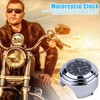 Motorcycle Handlebar Mount Clock, Stainless Steel Waterproof Handlebar Mount Round