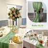 15 Pack Sage Green Cheesecloth Table Runner, 10FT Gauze Long