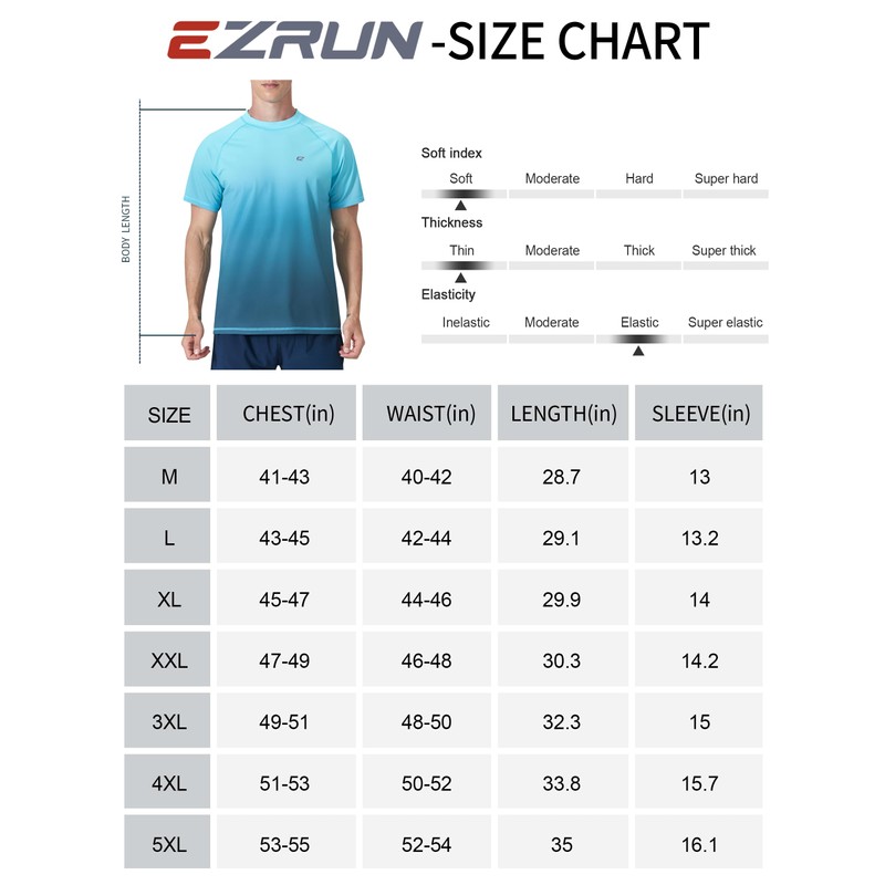 Camisetas de natación para hombre, protección solar UPF 50+, playera