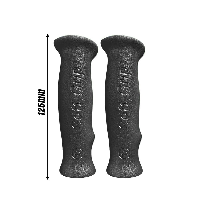 Puños Bicicleta Vintage Ergonómicos Hule 125mm (Negro)