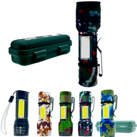 LED Flashlights -Camping Mini Pocket Flashlights with High Lumens, 60 Hour, Camouflage Zoomable Beam - Powerful, Bright,Light Weight Tactical Flash Light for Outdoo/Home