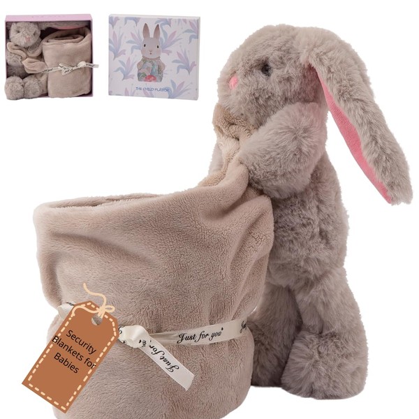 THE SILVER DUCK HOUSE Extra Soft Baby Blanket Plush Bunny