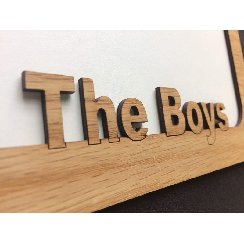 The Boys Picture Frame Wooden - 5x7 Frame Holds 4x6