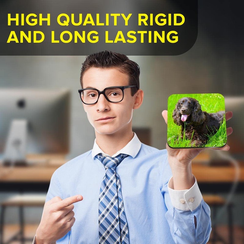 1 x Square Jumbo Size Coaster 12cm Irish Water Spaniel