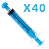 Gufastoe Pack of 40 10 ml Syringes with Protective Caps