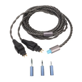 2Pin Sound Cable 3 in 1 Silver Plated Copper Cable Replacement for HD650 HD660S HD6XX HD600 HD660 HD580 HD535 HD545 Cold Grey