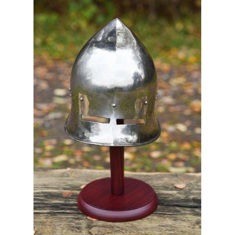 Battle-Merchant Helmständer aus Holz mit runder Bodenplatte - Helm Ständer