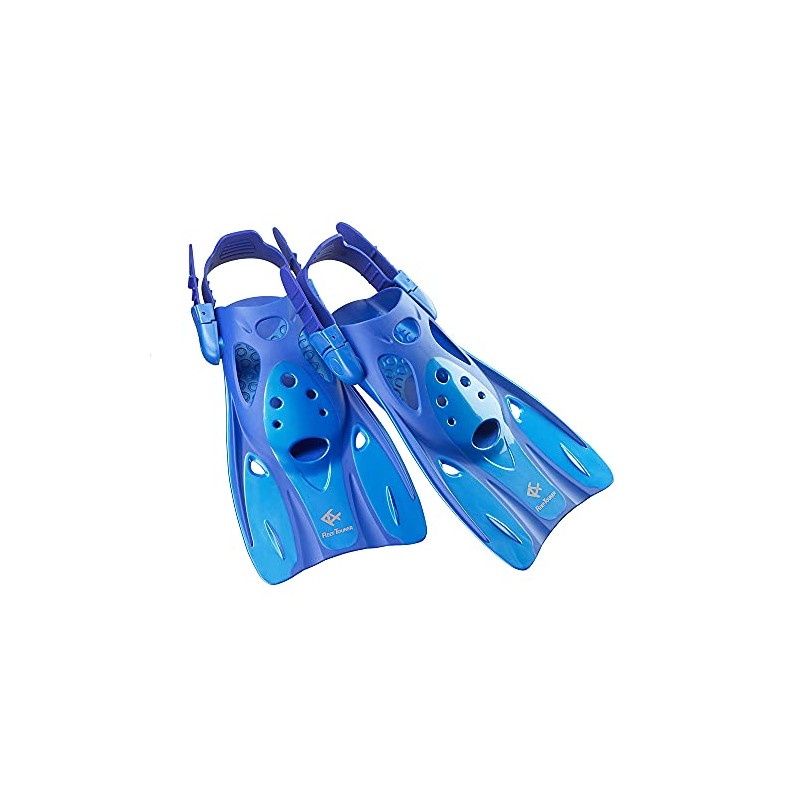 Reef Tourer RF0106P Snorkeling Fins, Foot Fins, Strap Fins, Blue,