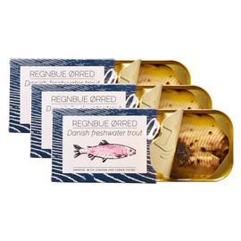 Fangst Regnbue Orred | Tinned Smoked Freshwater Trout with Juniper and Lemon Thyme | 3 x 110g