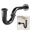 JEAPHA Stainless Steel P-Trap - 1 1/4 Inch Bathroom Basin