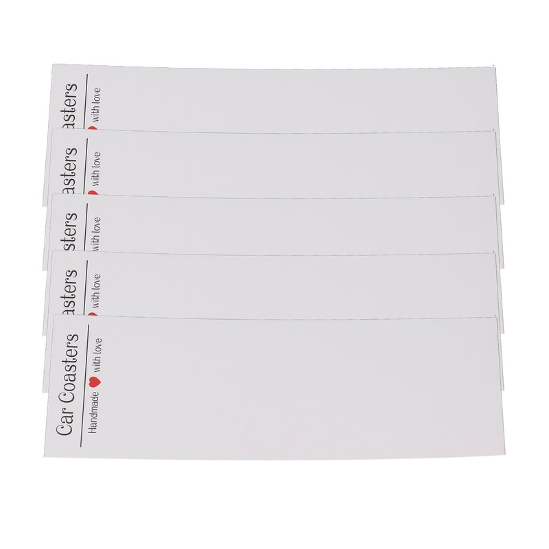 100 Set Car Coaster Packaging White Thick Coaster Display Cards