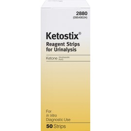 Ketostix Reagent Strips for Urinalysis, Ketone Test - 50 ea