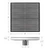 Sharpeye 8 Inch Square Shower Drain with Wedge Wire Grate,