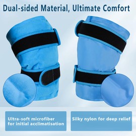 PUGTOW Adjustable Knee Ice Pack Wrap with Reusable Gel, Cold & Hot Therapy for Post-Sports, Injury Relief, Physiotherapy & Recovery