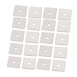 Sourcingmap M3 x 16mm Square Stainless Steel Flat Repair Plate Silver Tone 20pcs