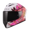 LS2, RAPID III POPPIES II Integral Motorcycle Helmet White Pink