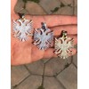 Solid 925 Sterling Silver Albanian Two Headed Eagle Pendant 2"