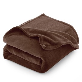 CozyLux Cuddly Fluffy Blanket Sofa 130 x 150 cm for 4 Seasons - Soft/Warm/Lightweight Sofa Blanket Couch Blanket for Sofa/Bed/Couch, Flannel Fleece Blanket 130 x 150 cm Brown
