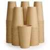 LITOPAK 100 Pack 16 oz Kraft Paper Cups, Disposable Coffee