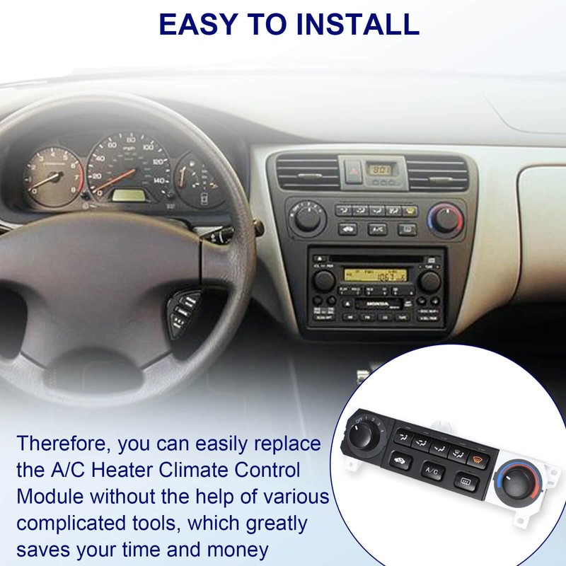 Heater Climate Control Switch Module Panel 79600-S84-A01ZA Compatible with Honda