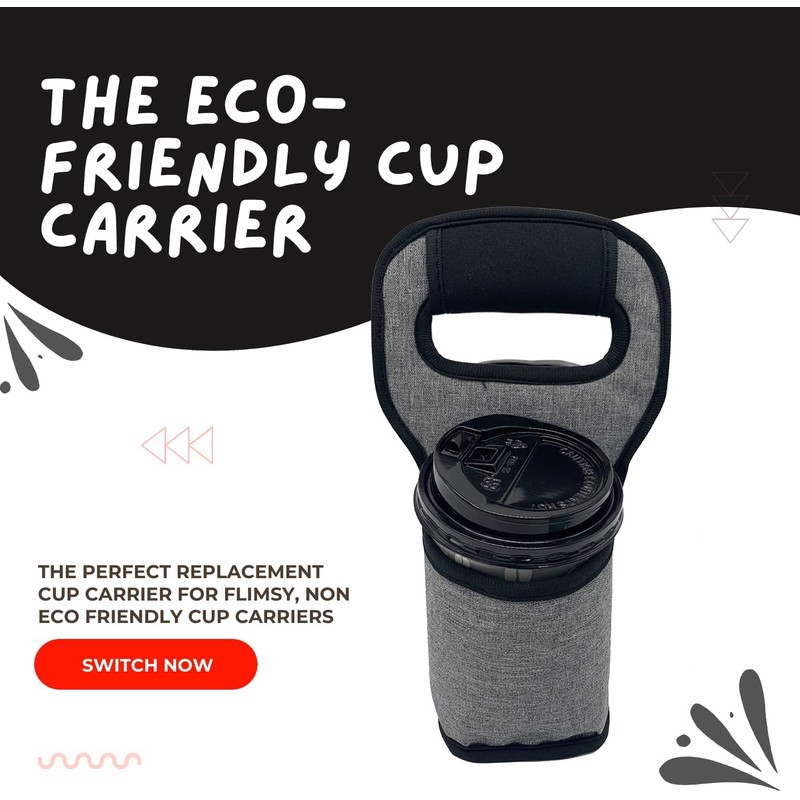 KOSTOO Portable Drink Carrier and Reusable Coffee Cup Holder for