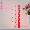 Conelist 6 Pcs Heart Taper Candles 10 Inch Pink Red
