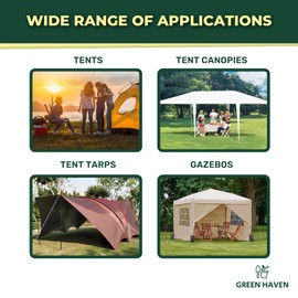 Green Haven 20 Pack Heavy Duty Tent Pegs - Durable Galvanised Steel Ground Stakes Rust-Resistant Tent Pegs Metal Heavy Duty for Camping, Gazebos, Hiking & Outdoor