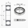 ACROPIX 6907 Deep Groove Ball Bearings P5 35x55x10mm Lubricated Bearings