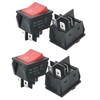 4pcs 30A 250V KCD2 KCD4 Rocker Switch DPST 4-pin Red