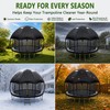 12FT Dome Trampoline Canopy Cover for Backyard Round Trampolines