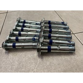 Powers Qty.12pcs Powers 3/4”x 4-1/4” Carbon  Steel Hex Head Heavy Duty Sleeve Anchor