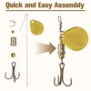 FUSIGO 140pcs Spinner Making Kit Fishing Lure Making Supplies DIY