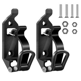 Shovel Holder Roof Rack, Pack of 2 Shovel Holder with Nuts and Screws, Tension Clasp, Shovel Holder for Roof Rack, Roof Rack Accessories, Wall Mounting Brackets for Car, Boat (Black)