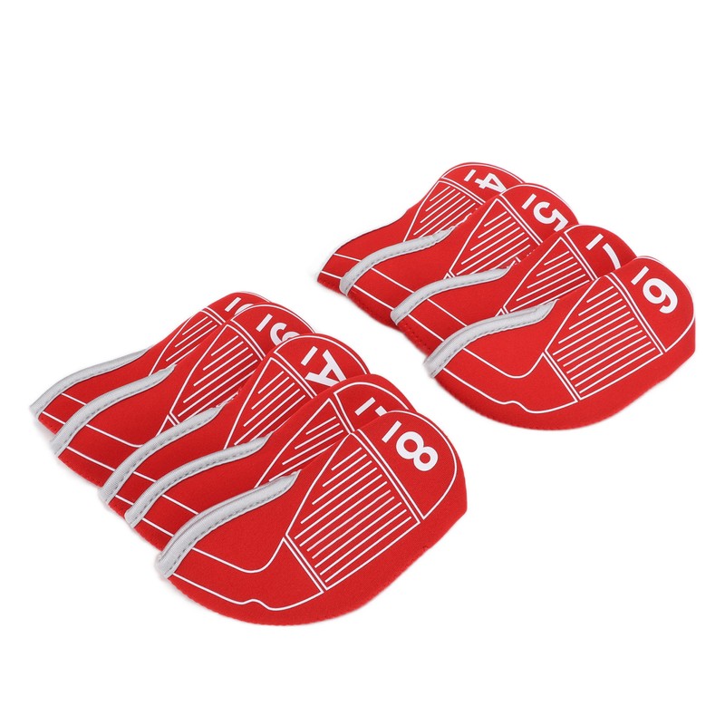 9pcs/set Golf Iron Head Covers Set Waterproof Golf Club Head
