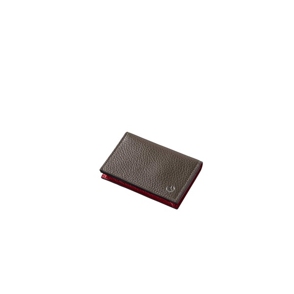 Mercedes Benz Collection Genuine Business Card Holder Taupe/Red