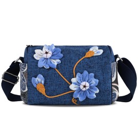 ArtsEye Crossbody Bags for Women Designer Canvas Floral Purses Lightweight with Wide Strap (Sunflower)