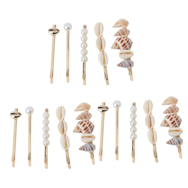 Beavorty 3pcs Shell Conch Hair Clip Beach Hair Pin Elegant