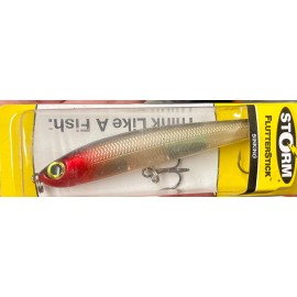 Storm FlutterStick 100 Sinking Pencil 4” 3/4oz Lipless Fluttering Jigging Minnow - Mad Flash Silver Black Flash