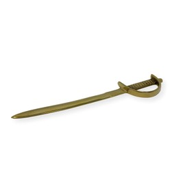 Metal Stainless Steel Letter Opener Shaped as a Hand Sword for Opening Letters Split File envelopes Stationary Golden Colour Ideal Wedding/Anniversary/Christmas/Birthday Gift