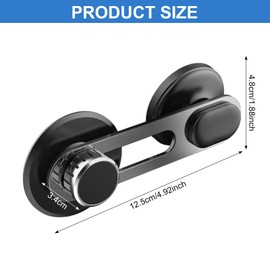 Magnetische Handy Ständer, Handyhalterung Auto, Magnetische Saughalterung, Verstellbare Handy Notizbuch Halterung, 360° Drehung, Verstellbare, mit Winkeleinstellung, Schwarz