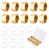 10pcs 3/8'' NPT Brass Pipe Cap, Brass Fittings with Rubber