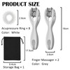 NICEIN 2 Stück Hand-und Fingermassagegerät, Double Roller Handmassagegerät, Finger Massageringe,