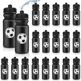 Nitial 20 Pack Water Bottles Bulk 20 oz Reusable Squeeze Water Bottles Plastic Sports Bottle with Pull Top Cap Gifts Tumbler for Sports Travel Gym Party Supplies Friends Men Girls