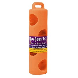 Unipet Hentastic Hanging 4-Hole Chicken Treat Feeder Toy, Orange (Single)