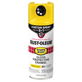 Rust-Oleum Rust-Oleum 376898 Stops Rust Custom Spray 5-in-1 Spray Paint, 12 oz, Gloss Sunburst Yellow