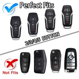 WORCAS Carcasa de TPU suave de alta calidad para llave compatible con Ford Fusion F-150 Edge Explorer Mustang Lincoln MKZ MKC (rosa)