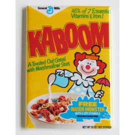 Blue Crab Magnets Kaboom Cereal Box FRIDGE MAGNET clown circus - 1.75 x 2.75 inches