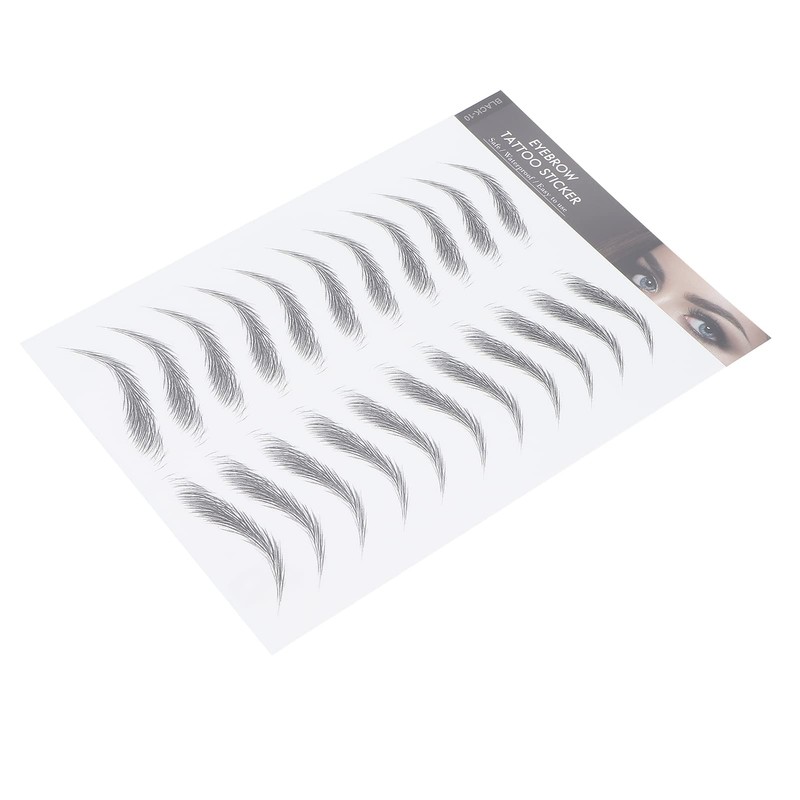 6D Eyebrow Tattoo Sticker, Eyebrow Shaping Stencils, Semi-Permanent, Hair-Like, Waterproof