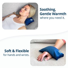 Iowa Corn Baby Mini - Microwavable Heating Pad & Reusable Cold Pack - Weighted Heating Pad for Cold Hands, Sore Neck, Achy Wrists - 4” x 8” - 1 lb (Oasis Blue)